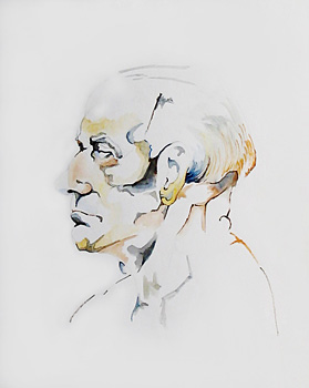 Portrait, ca. 40 x 50 cm, Aquarell